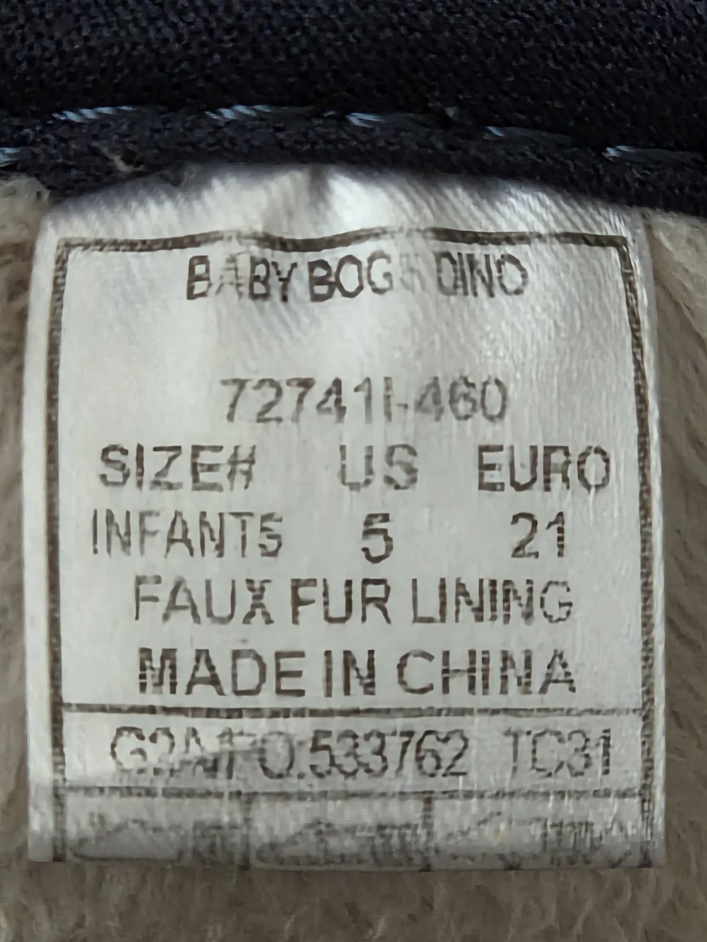 Baby Bogs Infant Cool Dino  Booties Size 5